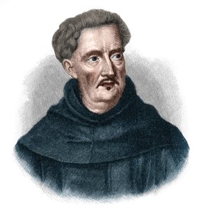 Johann Ulrich Megerle portréja, dit Abraham a Sancta (Santa) Clara 1607-1680. Ausztria barokk népszerű előrejelzője. alkotó: Unknown artist