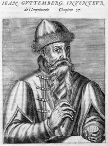 Johannes Gutenberg (1400-1468) portréja. alkotó: Unknown artist