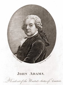 John Adams (1735 - 1826), az Egyesült Államok második elnökének (1797 - 1801) portréja. Gravírozás sd. 19. század. alkotó: Unknown artist