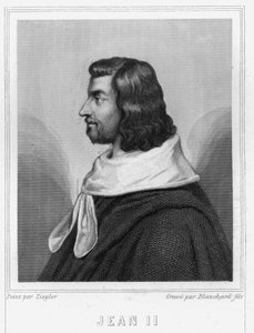 II. Jó János (1319 - 1364), francia király portréja - Lavallée „Histoire des Français”-jában, metszet, sd. alkotó: Unknown artist