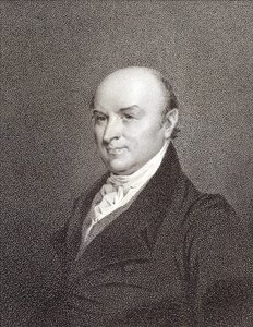 John Quincy Adams (1767-1848), John Adams elnök fia és az Egyesült Államok elnöke (1825-1829) portréja. Gravírozás sd. 19. század. alkotó: Unknown artist