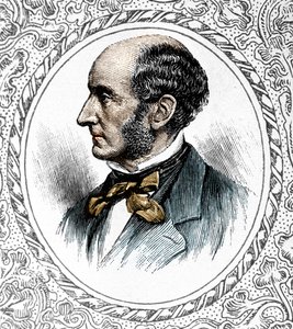 John Stuart Mill portréja. brit filozófus és közgazdász 1806 és 1873 között alkotó: Unknown artist