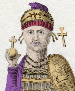 I. Justinianus (Nagy) portréja (Flavius Petrus Sabbatius Justinianus).482 - 565. Kelet római császára. alkotó: Unknown artist