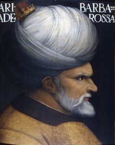 Khayr Al-Din Barberousse (1476-1546) portréja, aki testvérével az algíri kormányzóságot alapította, ő volt az oszmán szultán vazallusa és Franciaország szövetségese V. Károly 16. századi festészetével szemben. Uffizi Múzeum, Firenze. alkotó: Unknown artist