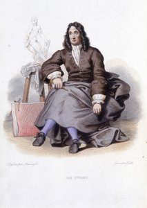 Le Puget (Pierre Puget) francia szobrász, festő és építész (1620-1694) portréja – Ed. Mennechet, „Le Plutarque francais”” alkotó: Unknown artist