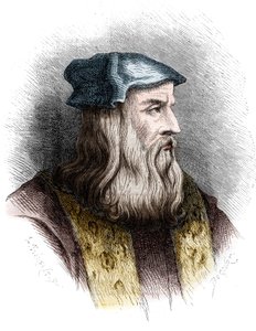 Leonard de Vinci (Leonardo da Vinci) (1452-1519) olasz festő portréja. alkotó: Unknown artist