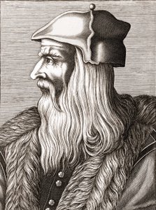 Leonardo da Vinci (Leonardo da Vinci) (1452 - 1519) portréja. alkotó: Unknown artist