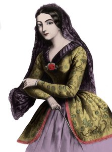 Lola Montez (1821-1861) portréja (Marie Dolores Eliza Rosanna Gilbert), egzotikus táncosnő és udvarhölgy, akit I. Lajos bajeri király szeretőjeként ismertek. alkotó: Unknown artist