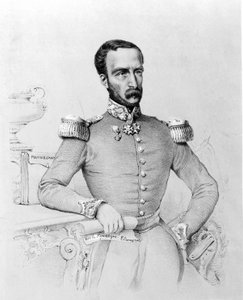 Louis Eugène Cavaignac (1802-1857) francia tábornok és politikus portréja. Metszet 1848. v. alkotó: Unknown artist