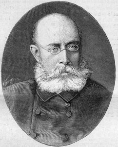Louis Leon Cesar Faidherbe (Faidherbe tábornok) (1818-1889) francia katona és politikus portréja. Metszet a „” természetbe. Tudományos folyóirat és alkalmazásai a művészetben és az iparban. alkotó: Unknown artist