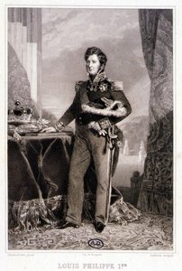 Lajos Fülöp 1. francia király portréja - metszet alkotó: Unknown artist