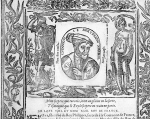 Lajos portréja, Franciaország oroszlánkirálya 1223 és 1226 között. alkotó: Unknown artist