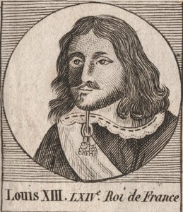 Lajos, az Igazságos (1601-1643) francia király portréja – XIII. Lajos francia király 1610-től 1643-ig – metszet az „Instruction sur l
