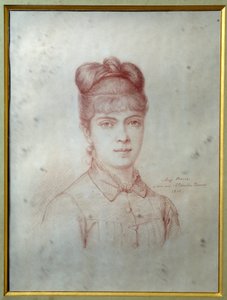 Marie Alexandrine Henriette Dumas Davy de la Pailleterie dit Colette (1860-1907), Alexandre Dumas Jr. (1824-1895) lányának portréja” Névtelen rajz. 1878 Villers-Cotterets. Alexandre Dumas Múzeum alkotó: Unknown artist