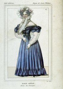 Marie Amelie de Bourbon (1782-1866), a franciák királynőjének, I. Lajos Fülöp feleségének portréja. alkotó: Unknown artist