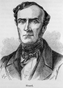 Marie Antoine Jules Senard portréja, a párizsi ügyvédi kamara tagja, a nemzetgyűlés volt elnöke és volt belügyminiszter. Megvédte Gustave Flaubert-t a Madame Bovary publikációja utáni per során. századi metszet. alkotó: Unknown artist