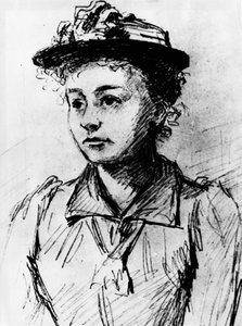 Marie Curie (1867-1934) portréja 1892-ben, lengyel diákok párizsi találkozóján. alkotó: Unknown Artist
