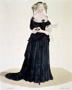 Marie de Rabutin-Chantal (Rabutin Chantal), Marquise de Sevigne dit Madame de Sevigne (1626-1696), betűs nő portréja. Gravírozás Magángyűjtemény alkotó: Unknown artist