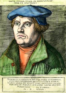 Luther Márton (1483-1546) német vallásreformátor portréja 16. századi metszet Magángyűjtemény alkotó: Unknown artist