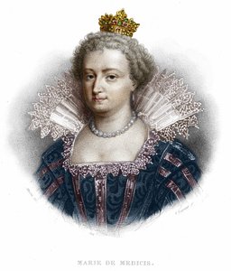 Medici Mária (1573 - 1642), IV. Henrik felesége és XIII. Lajos anyja portréja. Metszet 1836-ból alkotó: Unknown artist