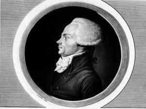Maximilian arcképe Robespierre-től (1758-1794), az államok tábornokának tagja és Párizs helyettese a Nemzeti Kongresszuson. „A francia forradalom történelmi képeinek teljes gyűjteménye, három kötetben.” 1804. alkotó: Unknown artist