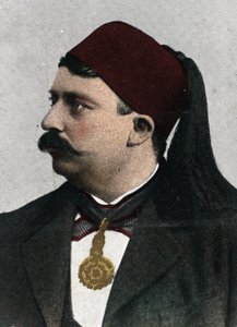 Naceur Bey (Mohamed el-Naceur Bey) (1855-1922) tuniszi bej (Muhammad V an-Nasir Husainid Bey of Tunis) portréja 20. század eleji kromolitográfia alkotó: Unknown Artist