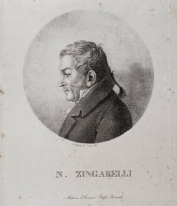 Nicola Antonio Zingarelli portréja (metszet alkotó: Unknown artist