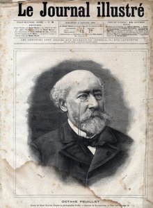 Octave Feuillet (1821-1890) francia regényíró, drámaíró és akadémikus portréja – Metszet az 1891-es „Le journal illustrious”-ban alkotó: Unknown artist