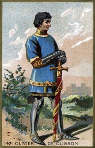 Olivier de Clisson (1336 - 1407) portréja. A 19. század végének kromolitográfiája. alkotó: Unknown artist