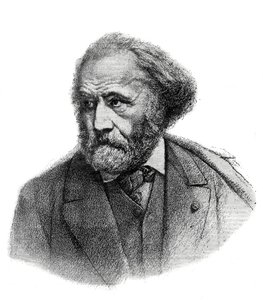 Paul Chenavard (1807-1895) francia festő portréja - 1895-ös metszet alkotó: Unknown artist