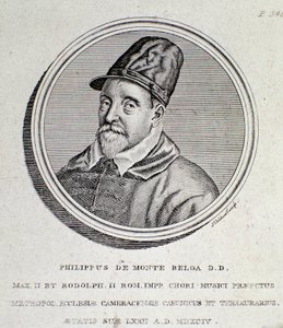 Philippe de Monte portréja (metszet alkotó: Unknown artist