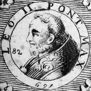 Leon pápa (682-683) portréja. alkotó: Unknown artist