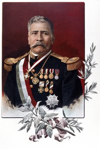 Porfirio Diaz mexikói tábornok és államférfi portréja (Oaxaca alkotó: Unknown artist