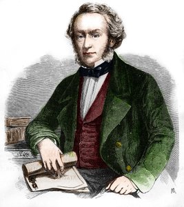 Richard Cobden portréja. brit közgazdász és politikus (1804-1865). Metszet 1866-ból. alkotó: Unknown artist