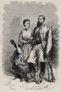 SAMUEL WHITE BAKER (1821-1893) angol felfedező és Lady Florence Baker (1841-1916) portréja alkotó: Unknown artist