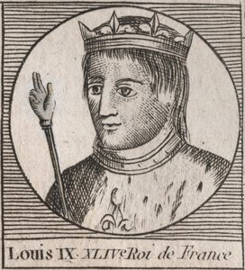 Szent Lajos portréja (Saint-Louis, IX. Lajos (1214-1270) – IX. Szent Lajos (1214-70) francia király – metszet az „Instruction sur l