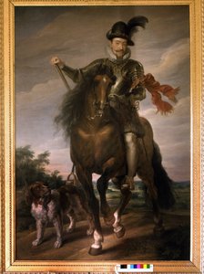 III. Vasa Zsigmond (1566 - 1632) lovon ülő portréja. alkotó: Unknown artist