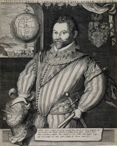 Sir Francis Drake (kb. 1540-1596) angol navigátor portréja. alkotó: Unknown artist