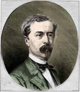 Sir Richard Wallace (1818-1890) angol filantróp és műgyűjtő portréja. Metszet 1872-ből. alkotó: Unknown artist
