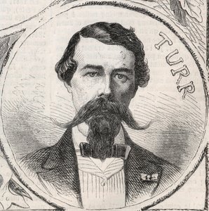 Stefan István Turr (1824-1908) magyar tábornok portréja - Metszet: „A jeles világ” alkotó: Unknown artist