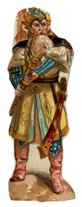 Tamerlan (1336-1405) portréja (vagy Timur Lang, „Timur, a sánta”). Kromolitográfia, 19. század vége. alkotó: Unknown artist