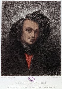 Victor Hugo Théophile Gautier portréja Hernaniban. 19. század. alkotó: Unknown artist