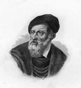 Tizianus (1490-1576), Tiziano Vecellio, velencei festő portréja alkotó: Unknown artist