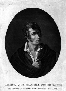 Ugo Foscolo (1778 - 1827) portréja. alkotó: Unknown artist