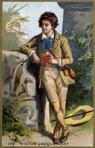 Victor Jacquemont (1801-1832), francia botanikus és utazó portréja. századi kromolitográfiája. alkotó: Unknown artist