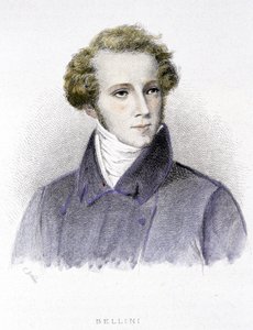Vincenzo Bellini olasz zeneszerző (1801-1835) portréja - metszet alkotó: Unknown artist