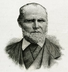 Portré William Dunbarról, a La Jeannette legénységének gleccserpilótáról, az északi sarki küldetéshez. Metszet a „Le voyage de la Jeannette” illusztrálására alkotó: Unknown artist