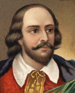 William Shakespeare (1564-1616) angol író portréja. A 19. század végének kromolitográfiája. alkotó: Unknown artist