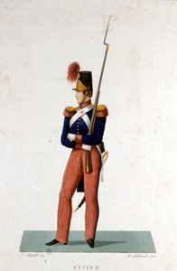 A Vatikáni Állam Pápai Őrsége tagjának portréja. alkotó: Unknown artist