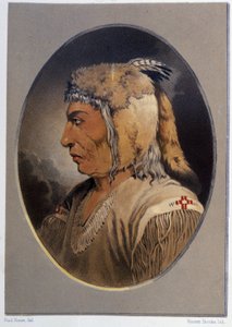 Egy indián portréja: Man-Ce-Muckt – Paul Kane, Longmans & Roberts, London „"Egy művész vándorlása észak-amerikai indiánok között" című filmjében alkotó: Unknown artist